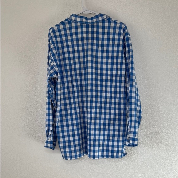 Gingham Blue Checkered Top Small - Picture 4 of 5
